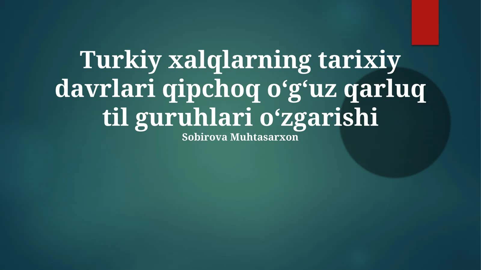 Turkiy xalqlarning tarixiy davrlari qipchoq oʻgʻuz qarluq til guruhlari oʻzgarishi 1