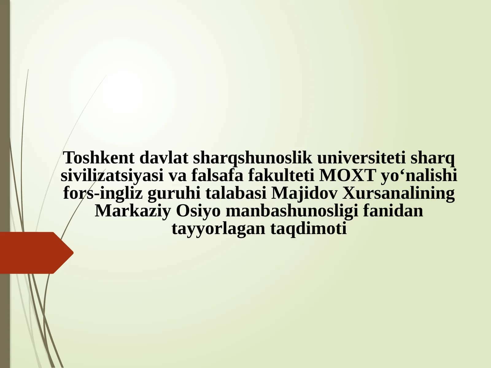 Istaxriyning kitob al-masolik val-mamolik asari 1