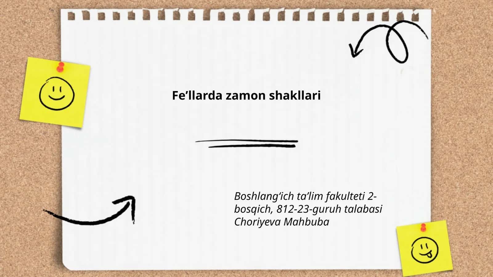 Feʼllarda zamon shakllari 1
