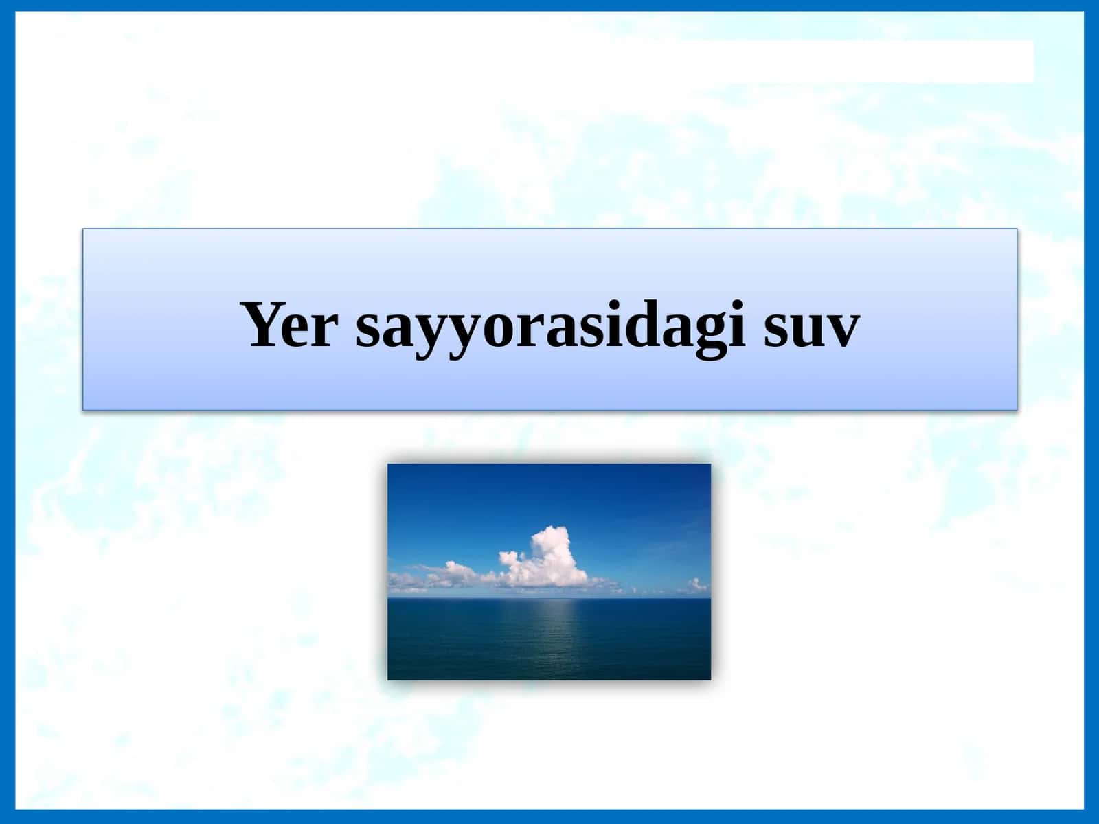 Yersayyorasidagisuv 1