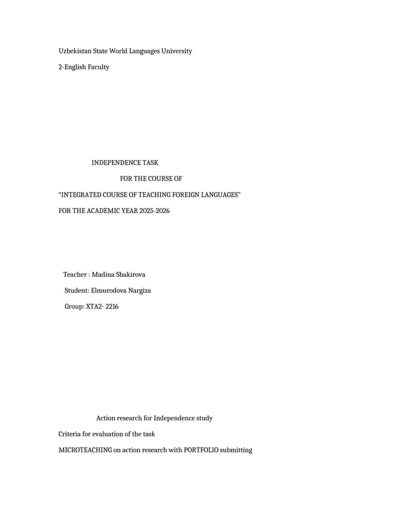 Principles of Language Assessment and Test Design 1