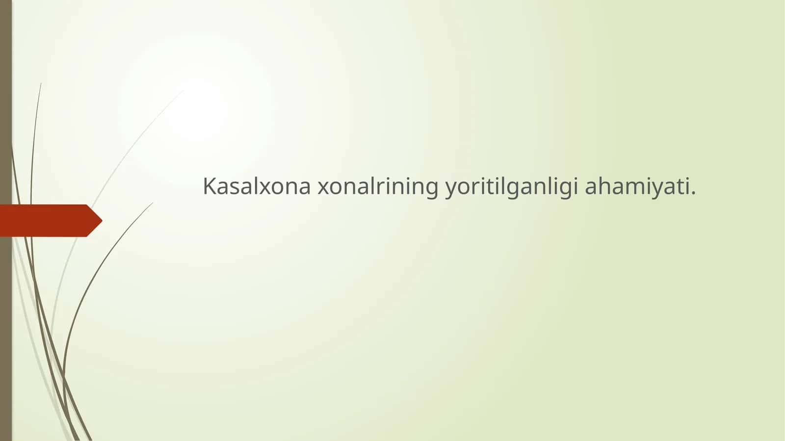 Xonalarni sunʼiy va tabiiy yoritilganligi 1