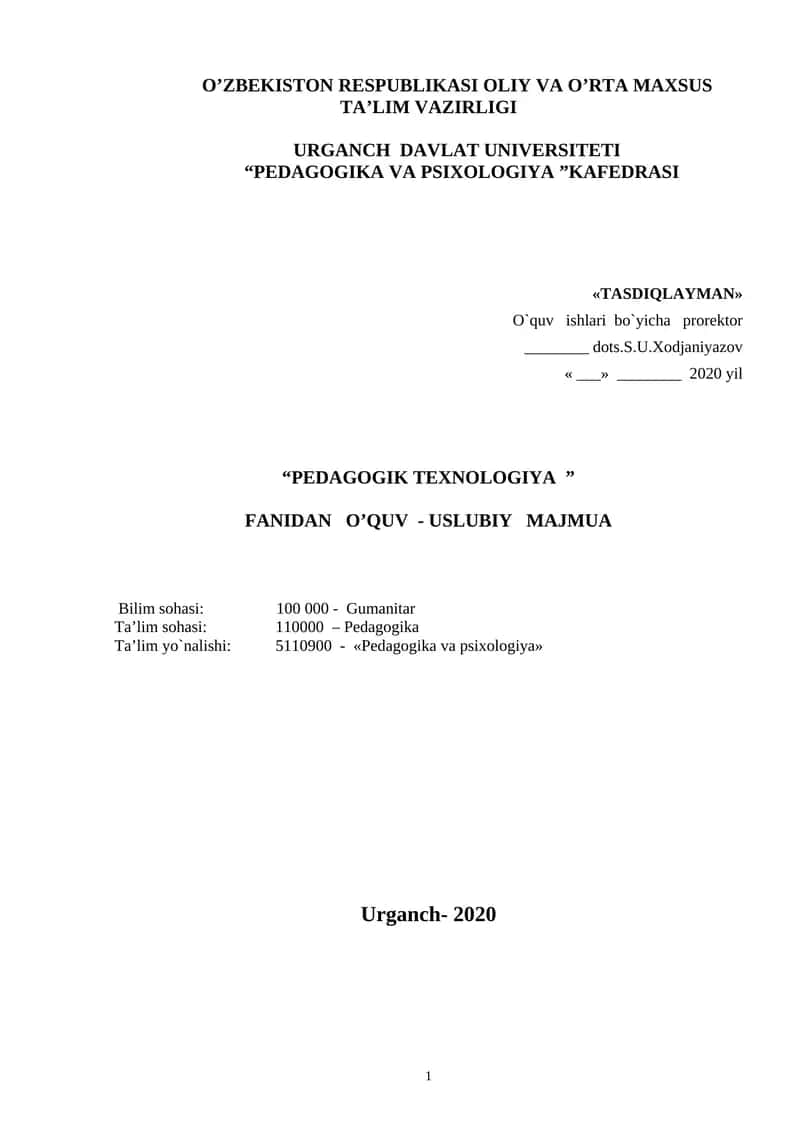Pedagogik Texnologiya 1