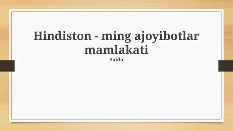 Hindiston - Ming ajoyibotlar mamlakati 1