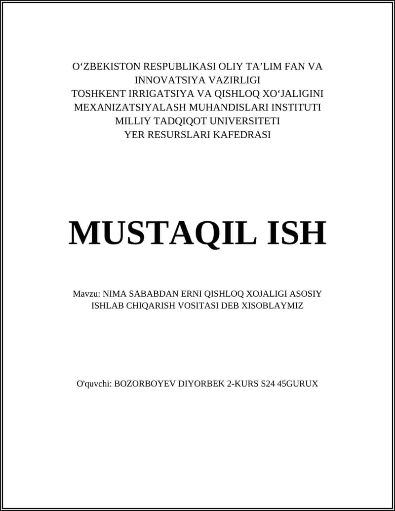Erning o'simlik o'sishi uchun zarur bo'lgan oziqa moddalari va mineral ta'minoti rolini tahlil qilish 1