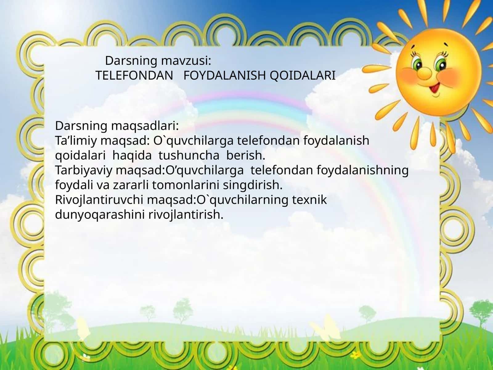 TELEFONDAN FOYDALANISH QOIDALARI 1