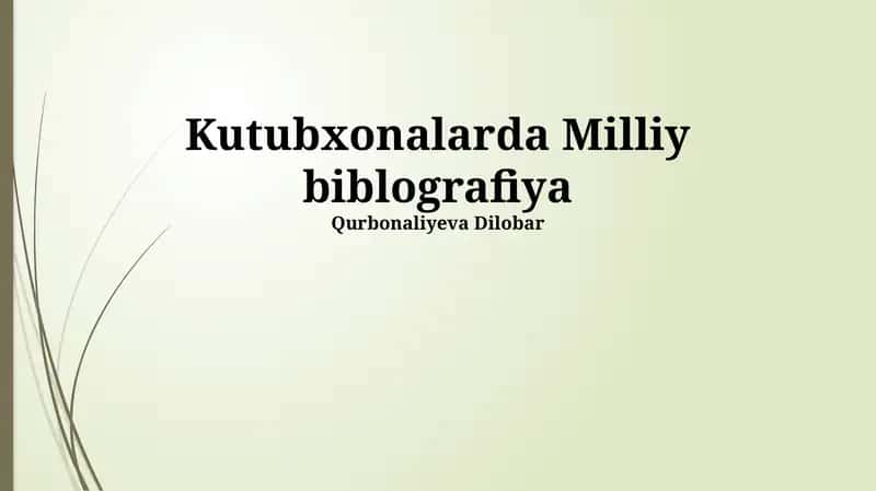 Milliy biblografiya 1