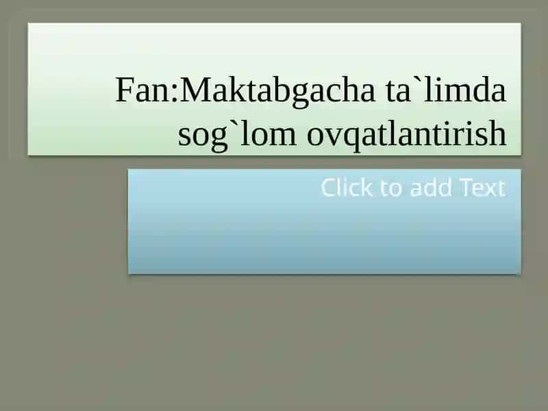 Oziq-ovqat mahsulotlarini energetik qiymatini hisoblash
