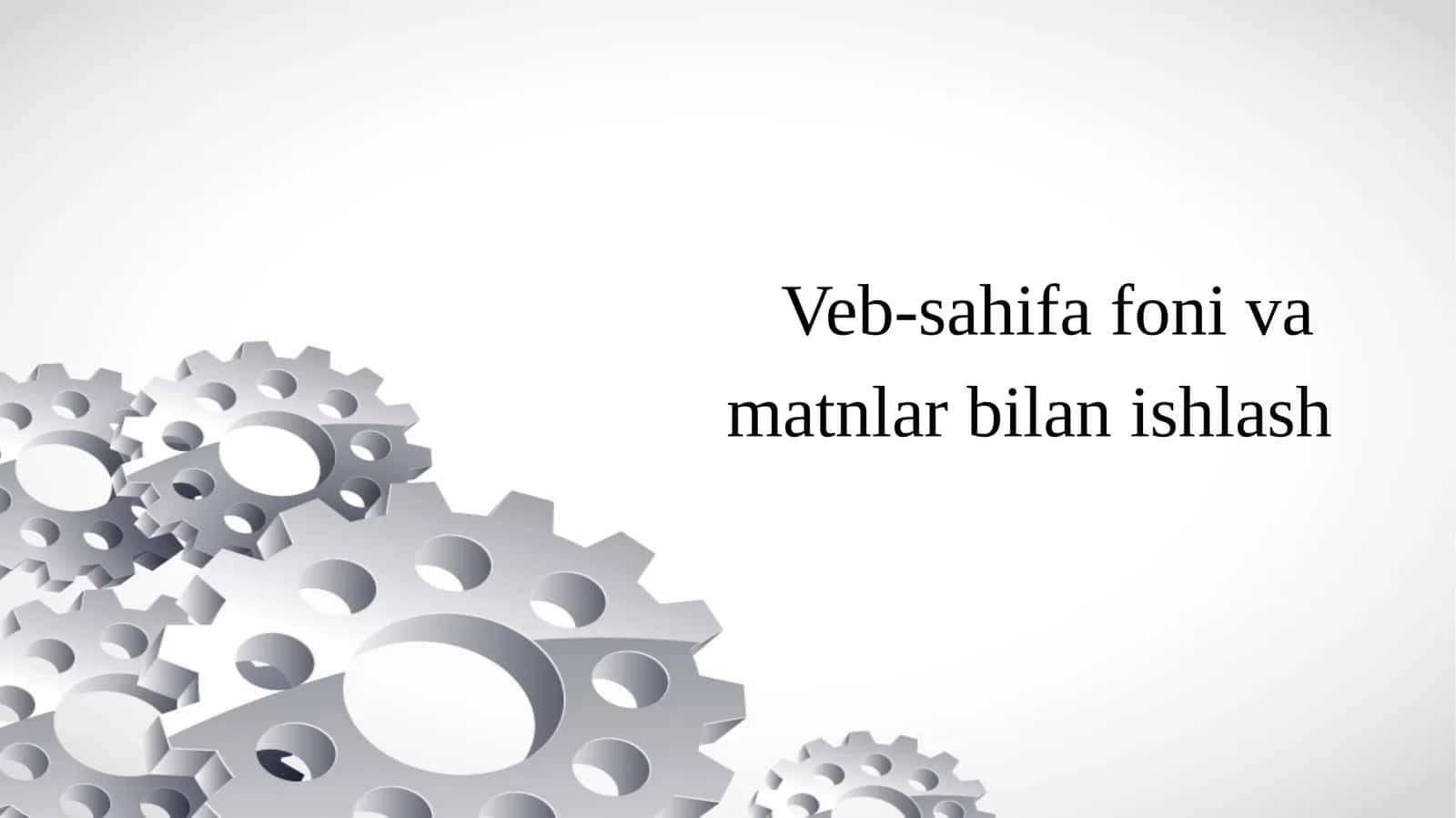 Veb-sahifa foni va matnlar bilan ishlash 1