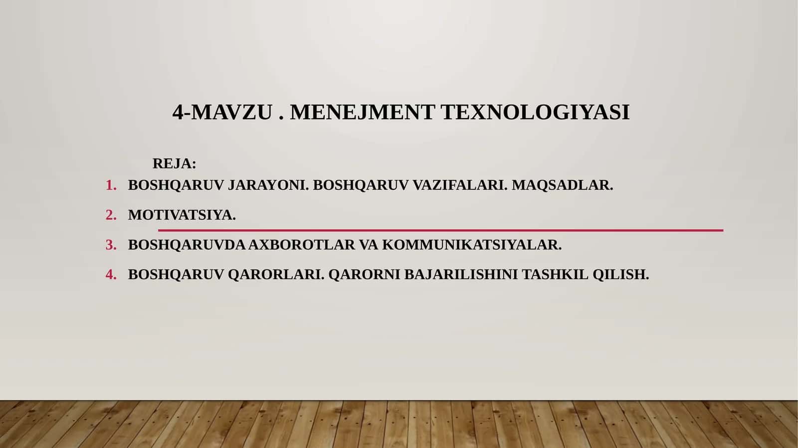 Menejment texnologiyasi 1