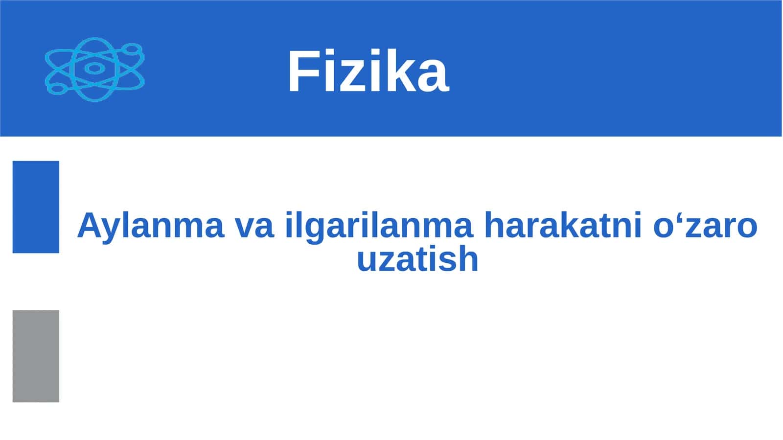 Aylanma harakatni uzatish 1