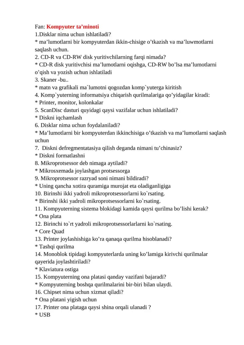 Kompyuter ta’minoti 1