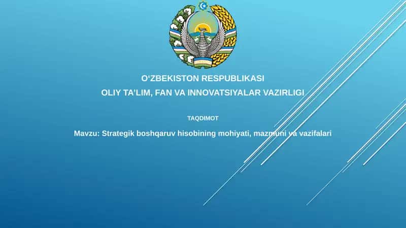 Strategik Menejment Hisobi 1