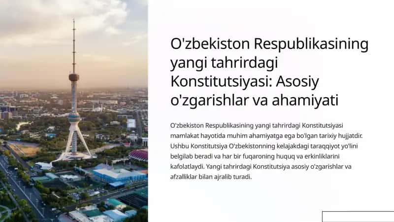 O'zbekiston Respublikasining yangi tahrirdagi Konstitutsiyasi 1