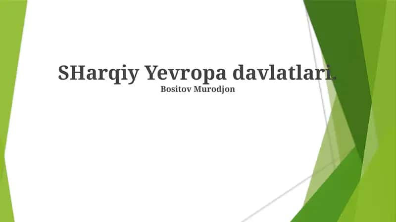 Sharqiy Yevropa davlatlari 1
