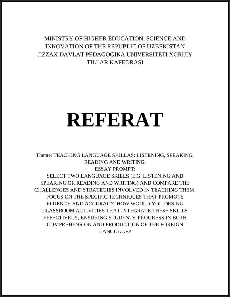 Teaching Language Skills 1