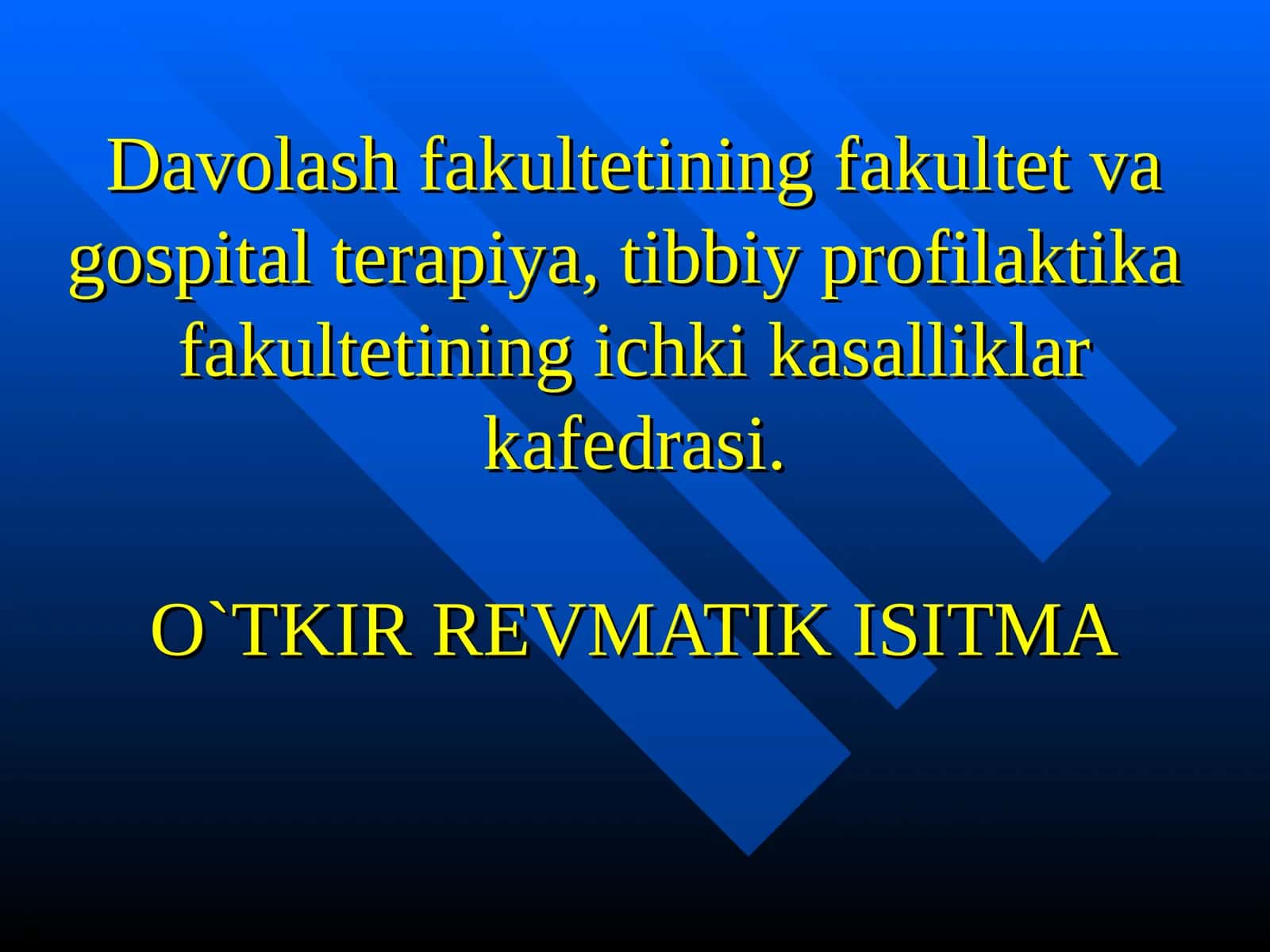 O`tkir revmatik isitma 1