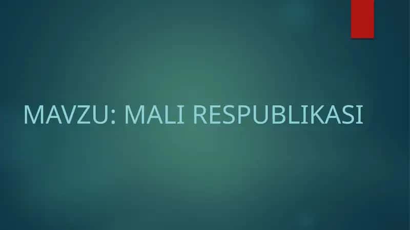 Mali Respublikasi 1