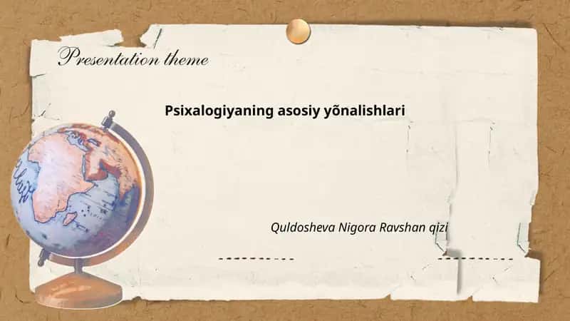 Psixalogiyaning asosiy yõnalishlari 1