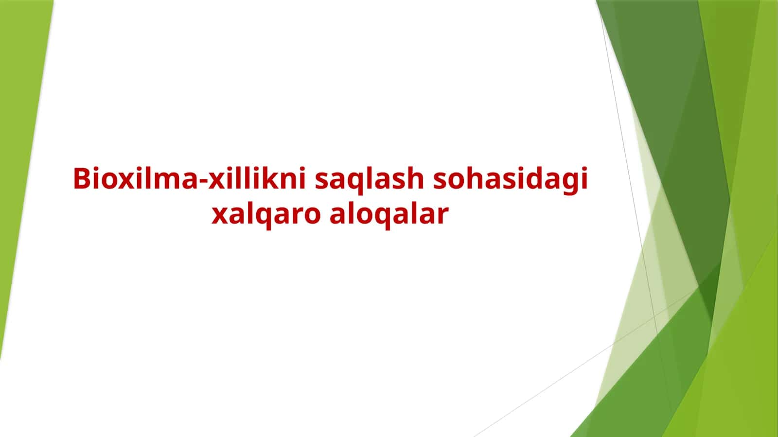 Biologik xilma-xillik nisqalash sohasida xalqaro aloqalar 1