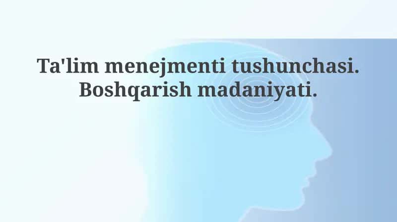 Ta'lim Menejmenti 1