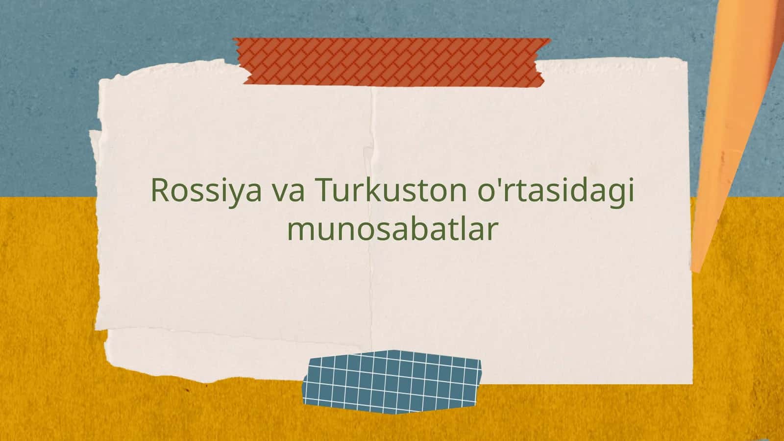 Rossiya va Turkiston o'rtasidagi munosabatlar 1