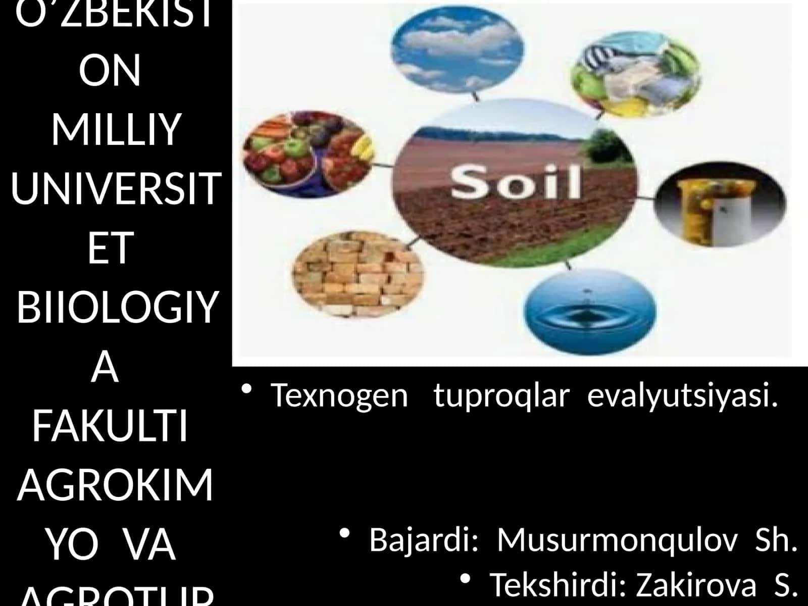 Texnogen tuproqlar evalyutsiyasi 1