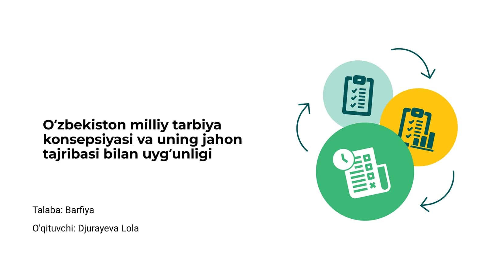 O‘zbekiston milliy tarbiya konsepsiyasi va uning jahon tajribasi bilan uyg‘unligi 1