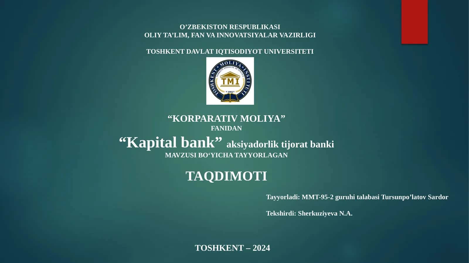 "Kapital bank" aksiyadorlik tijoratbanki 1