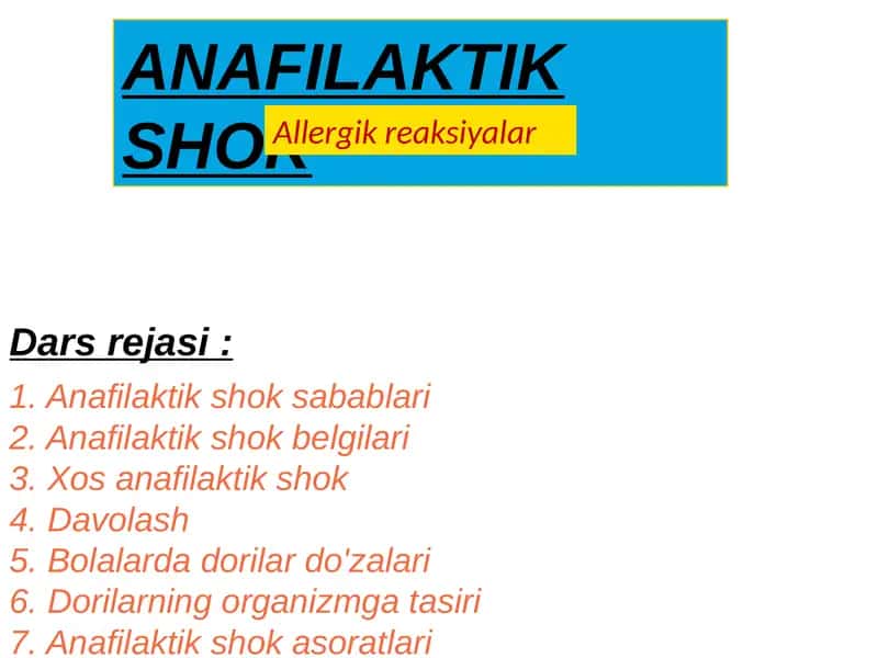 Anafilaktik shok 1