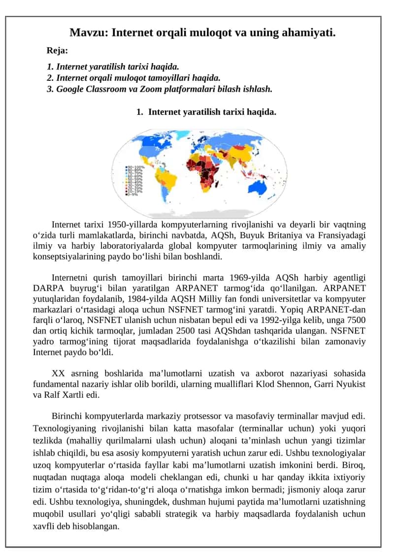 Internet tarixi 1