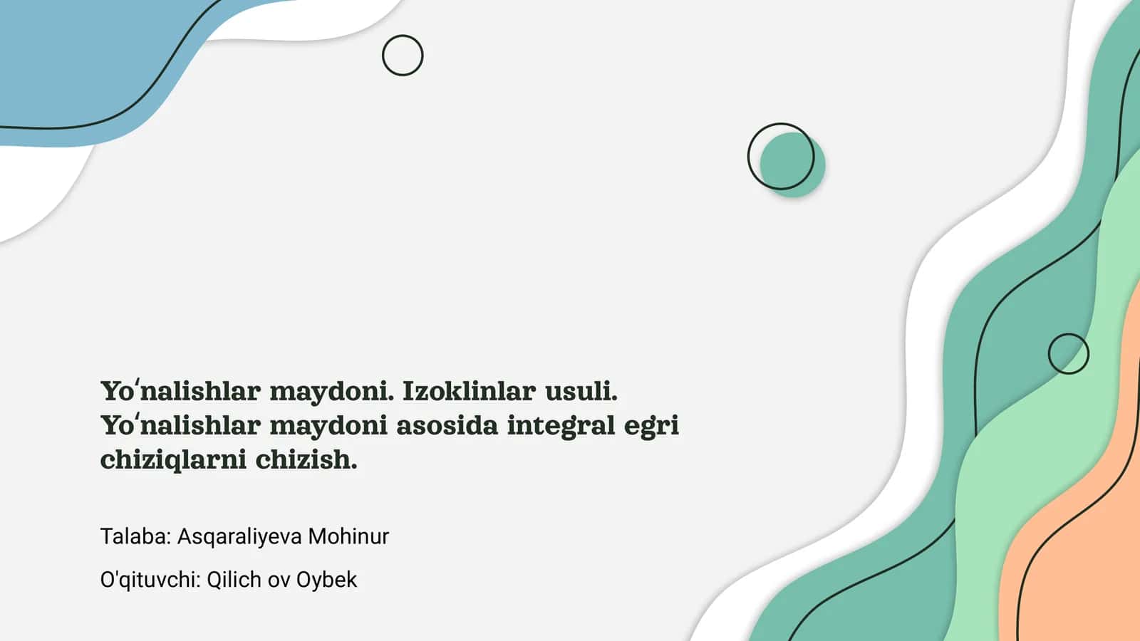 Yoʻnalishlar maydoni 1