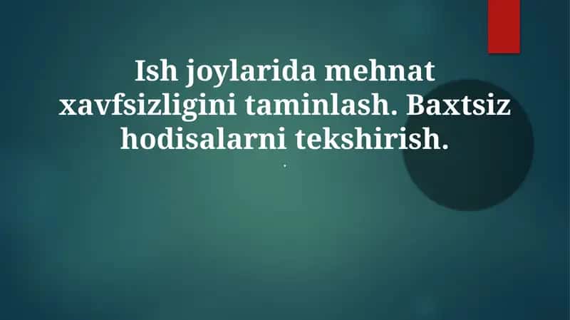 Xavfsizlik siyosati va xavf-xatarlarni boshqarish 1