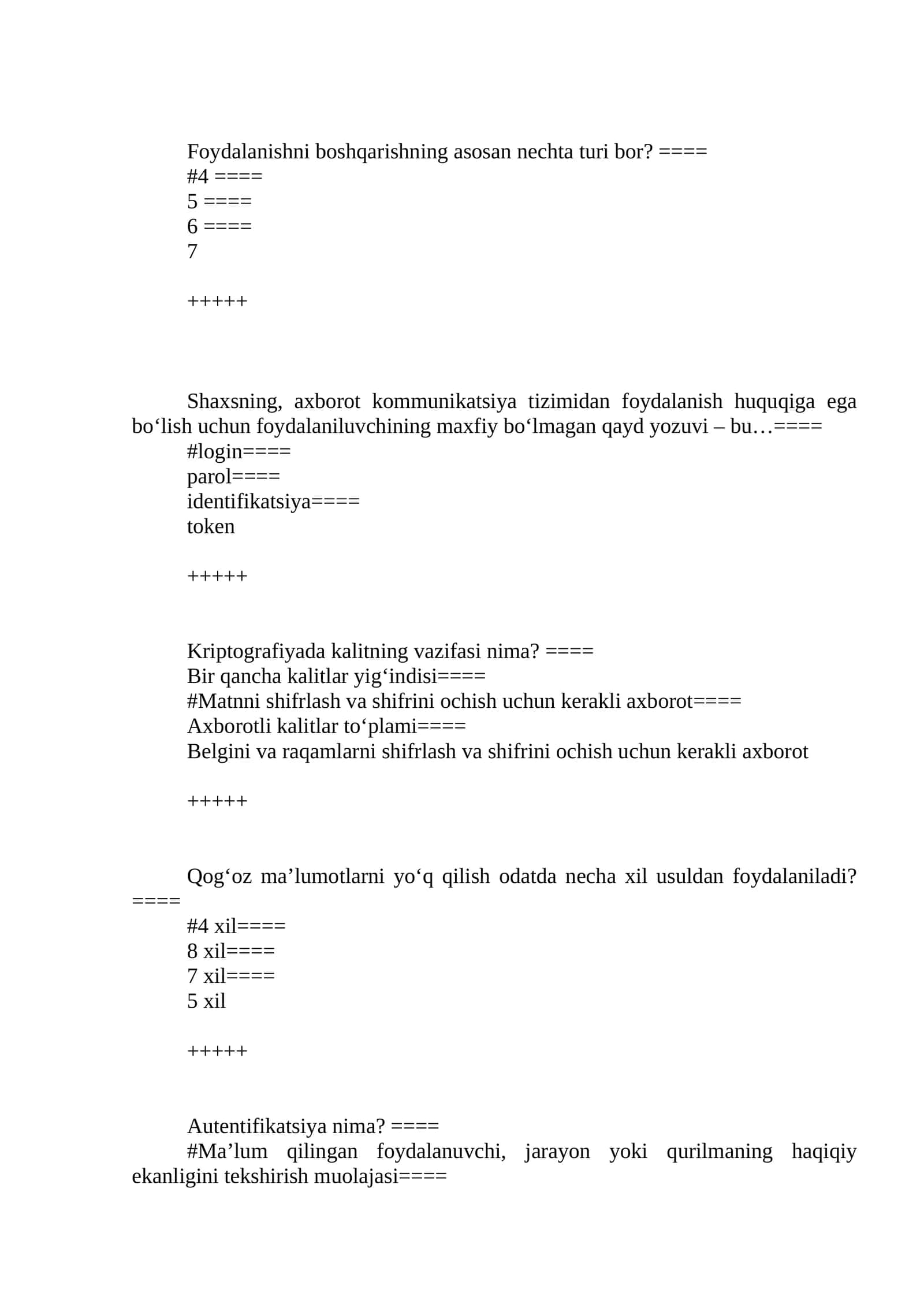 Shaxsning, axborot kommunikatsiya tizimidan foydalanish huquqiga ega bo‘lish uchun foydalaniluvchining maxfiy bo‘lmagan qayd yozuvi 1
