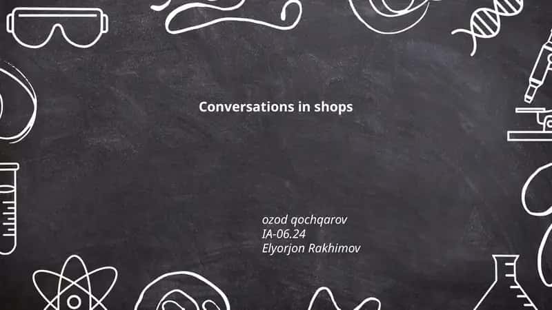 Conversations in shops 1