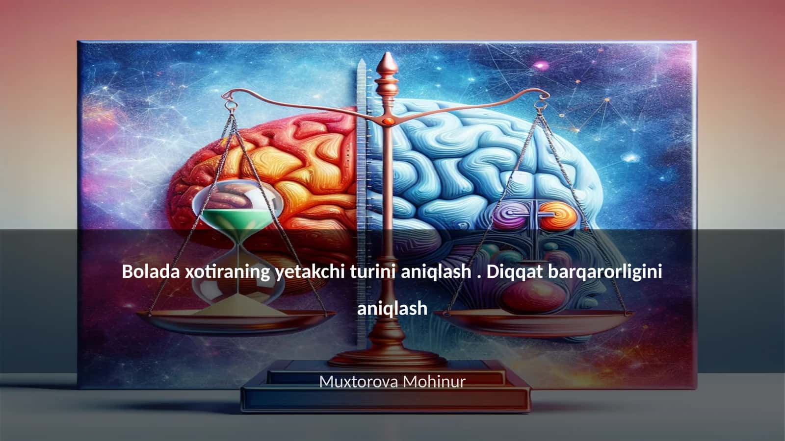 Bolada xotiraning yetakchi turini aniqlash. Diqqat barqarorligini aniqlash 1