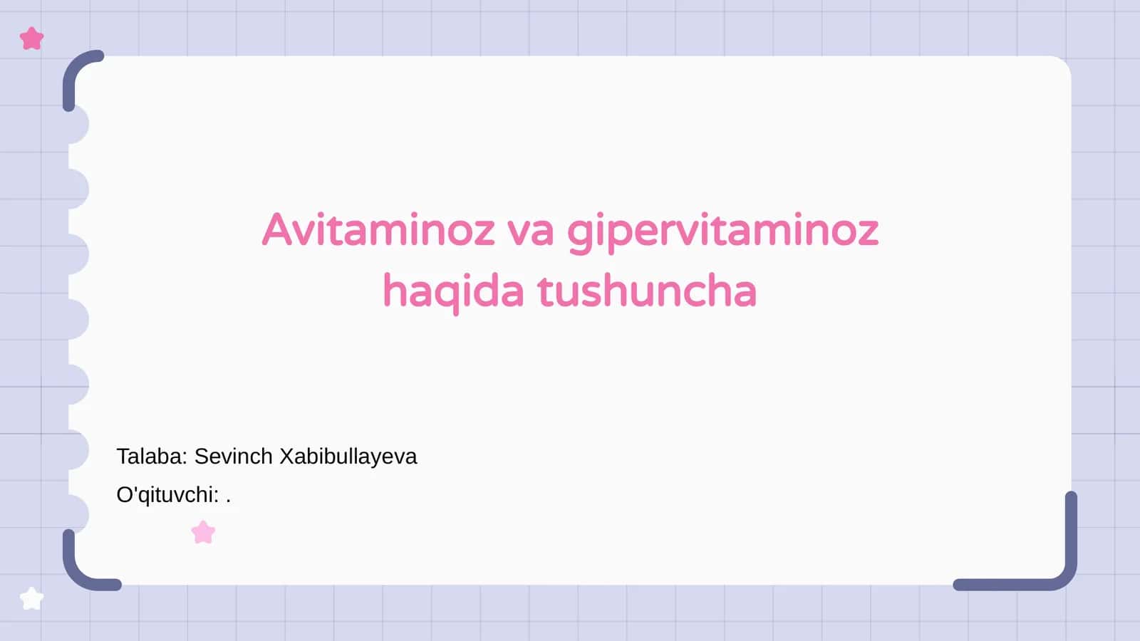 Avitaminoz va gipervitaminoz haqida tushuncha 1