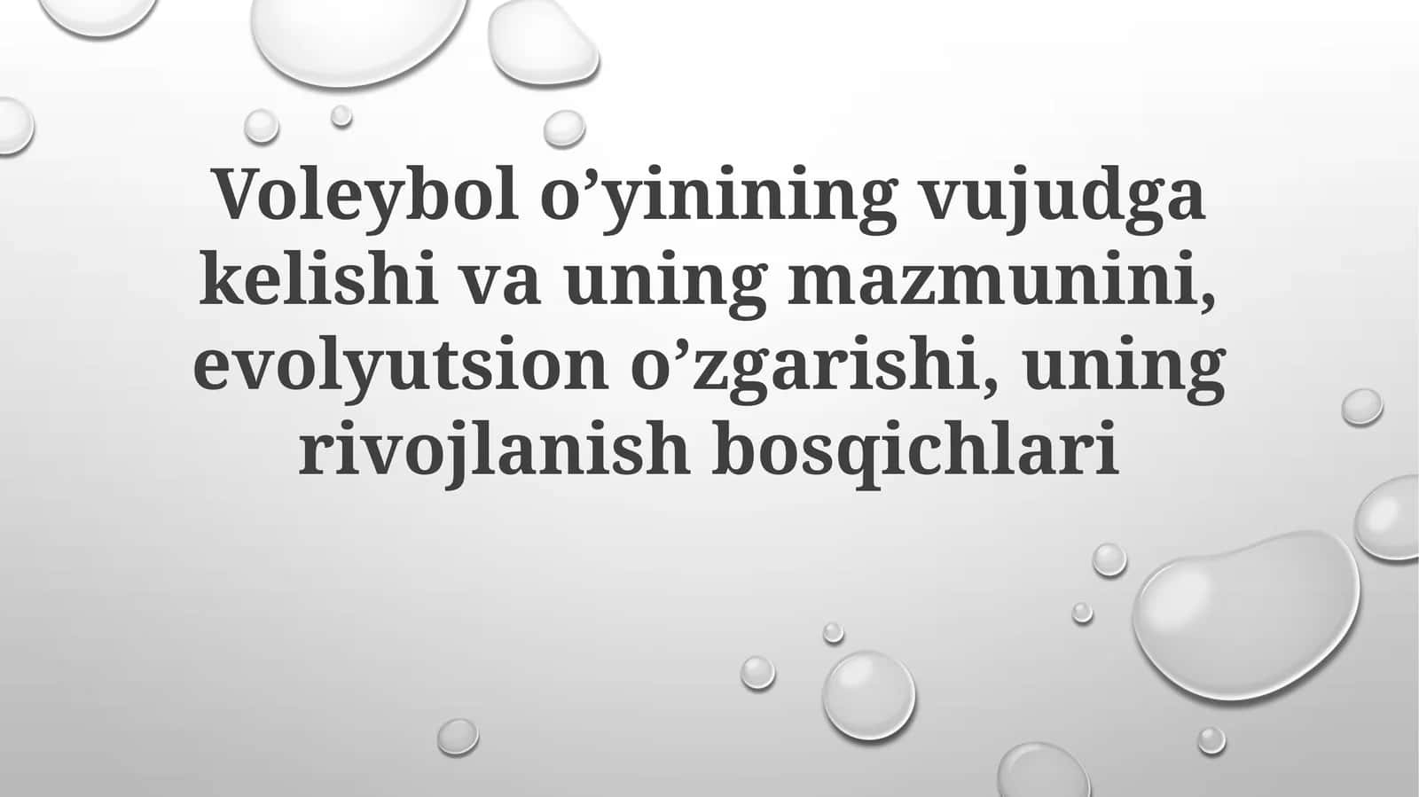 Voleybol aylandi 1