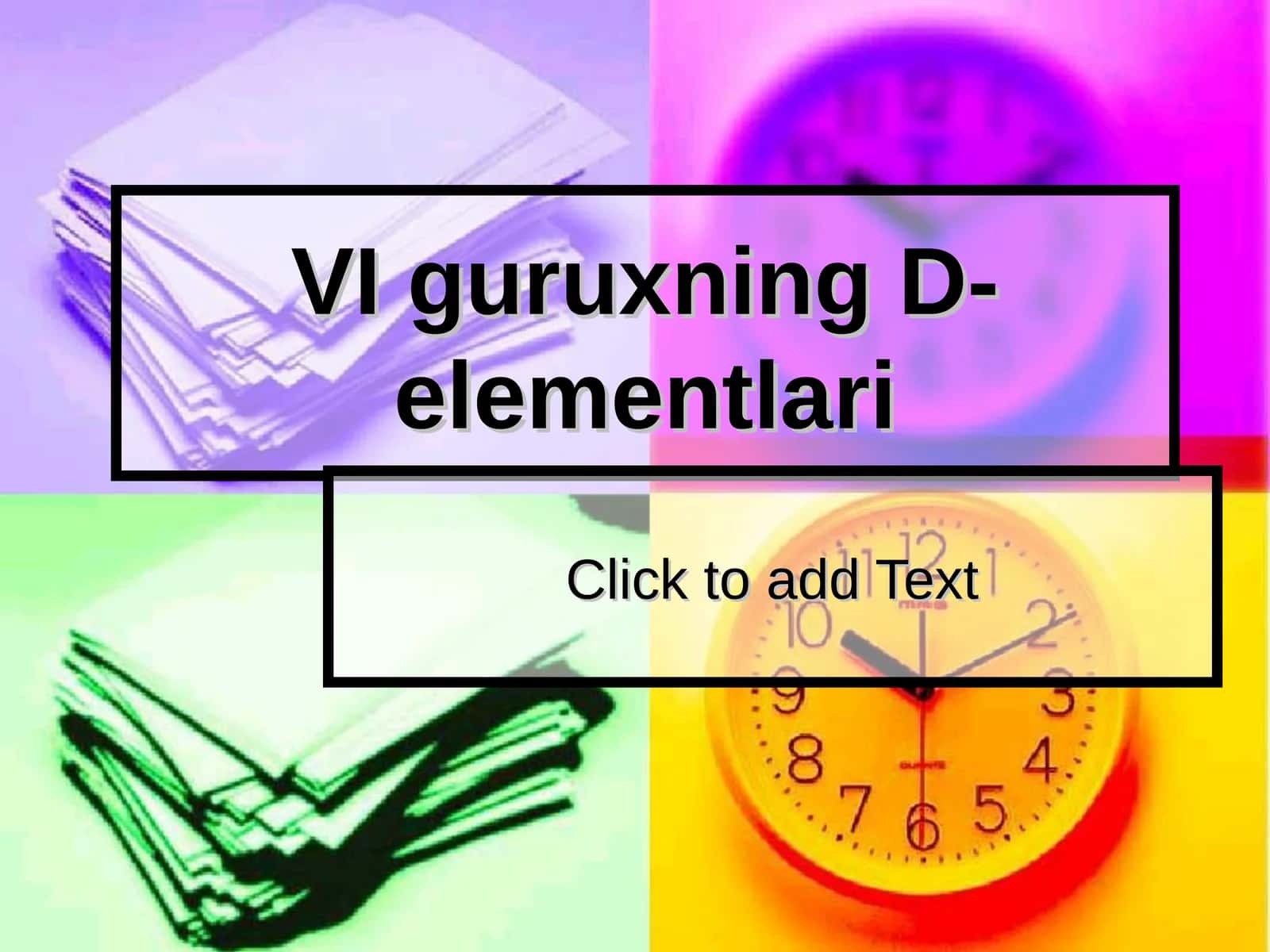 VI guruhning D-elementlari 1