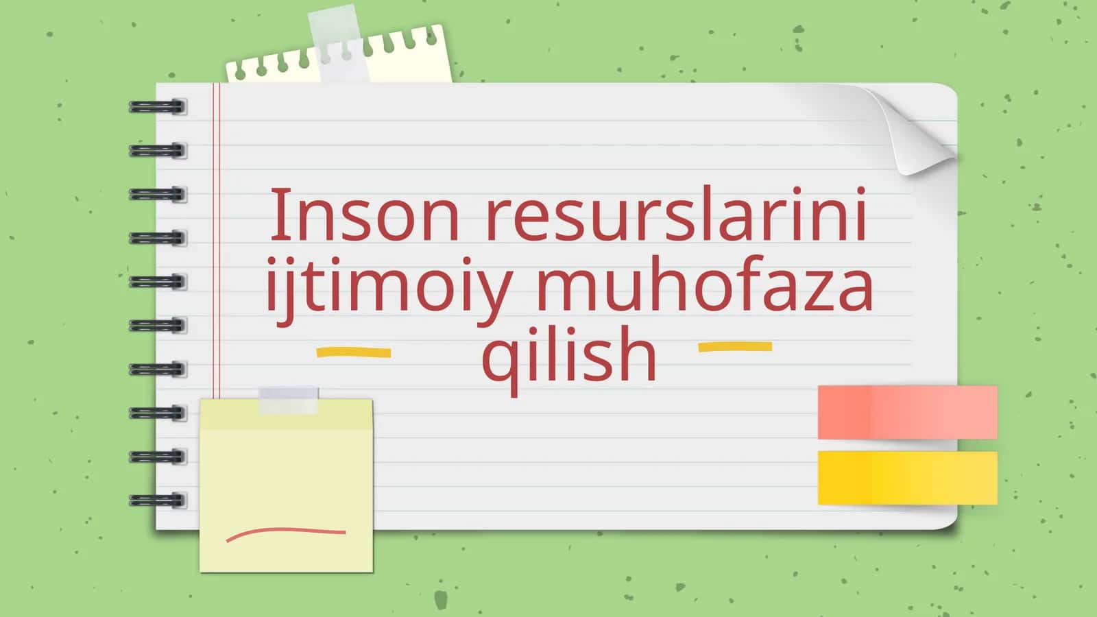 Inson resurslarini ijtimoiy muhofaza qilish 1