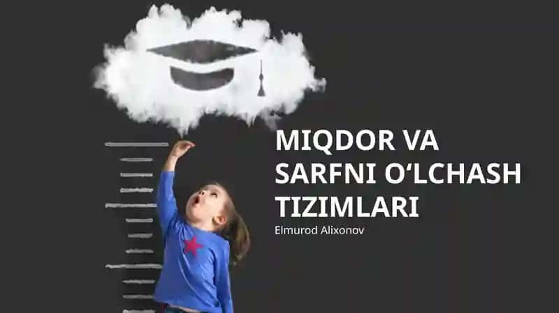 MIQDOR VA SARFNI O‘LCHASH TIZIMLARI