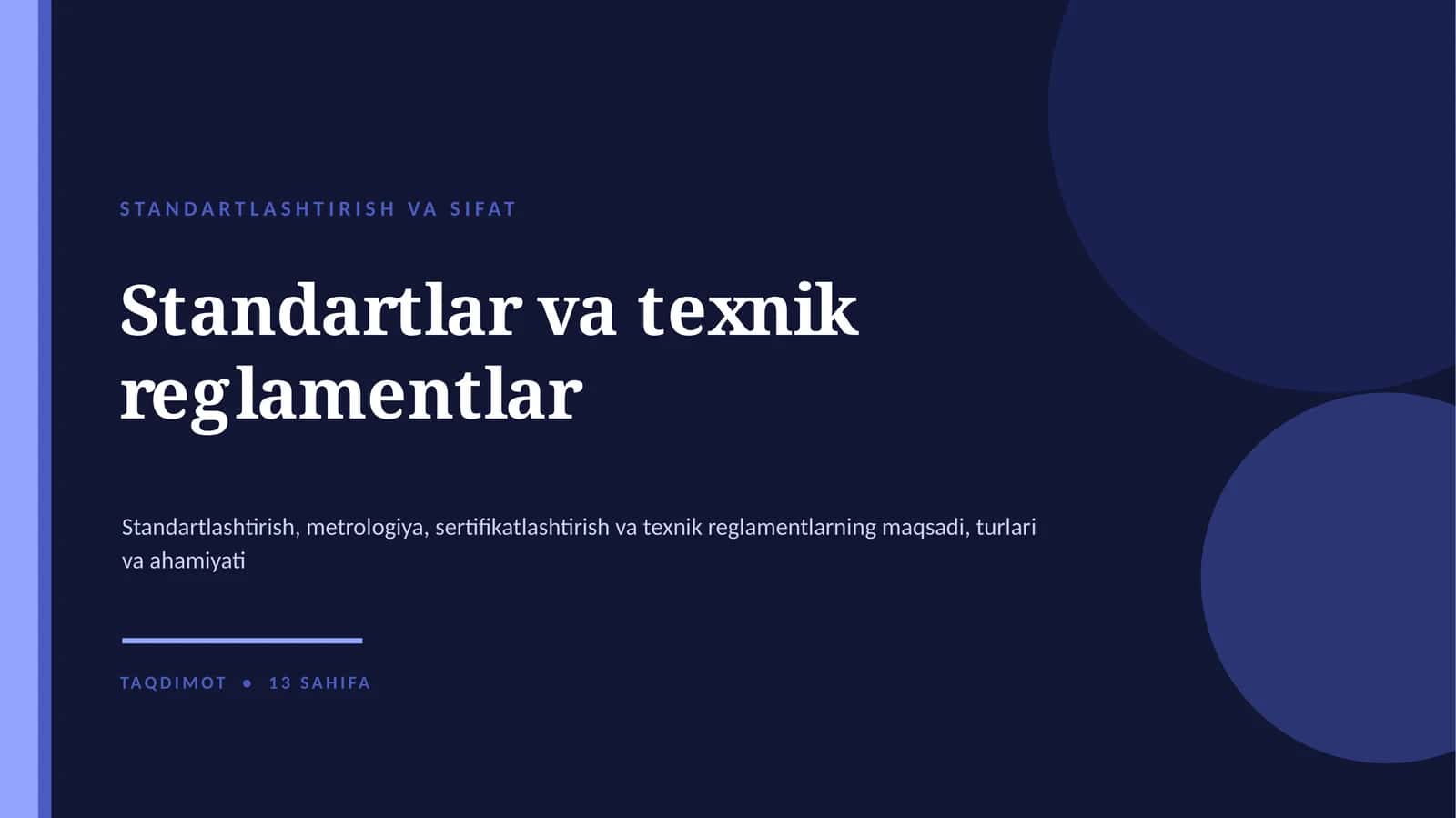 Standartlashtirish va sifat 1
