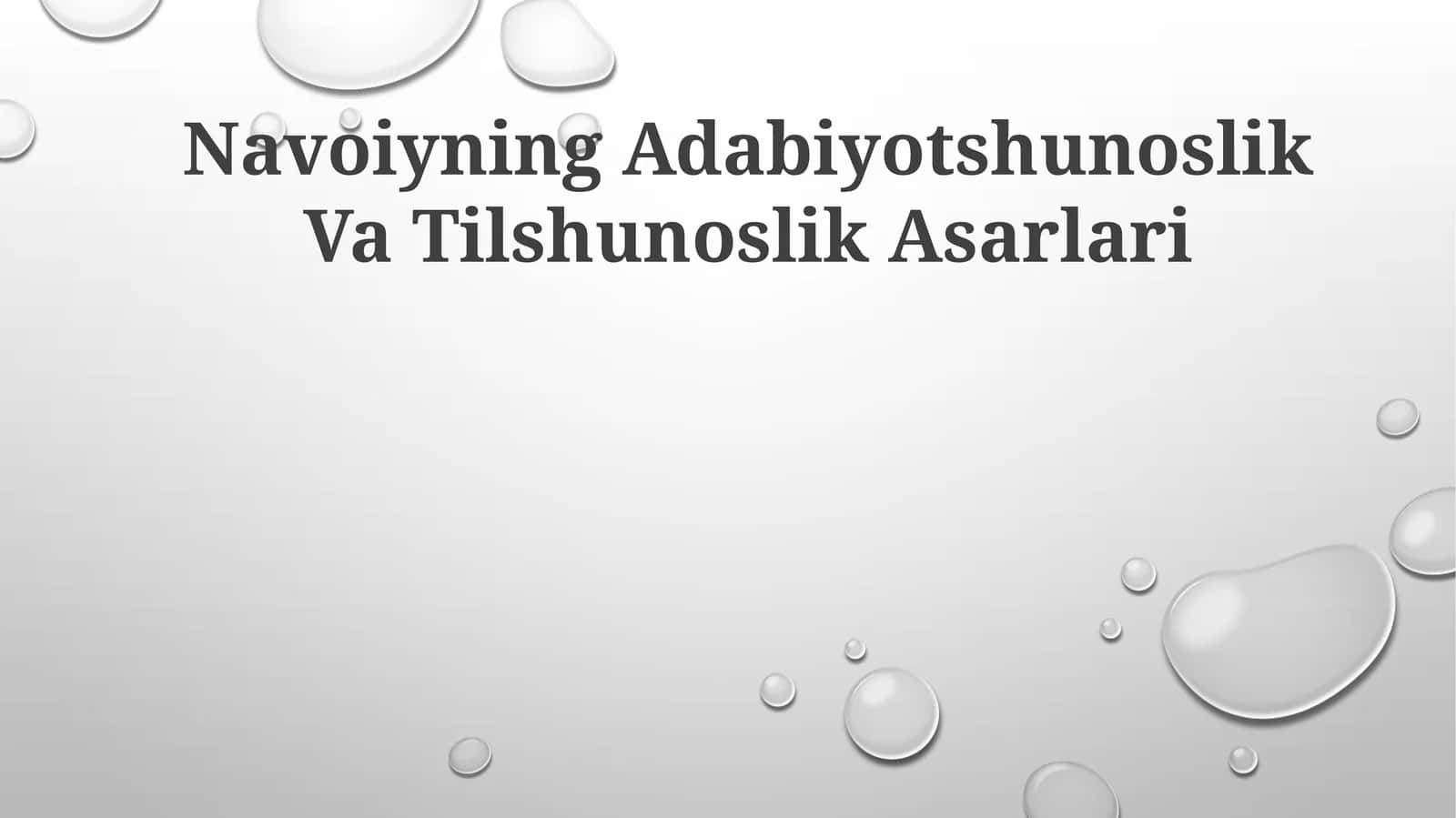 Navoiyning Adabiyotshunoslik Va Tilshunoslik Asarlari 1
