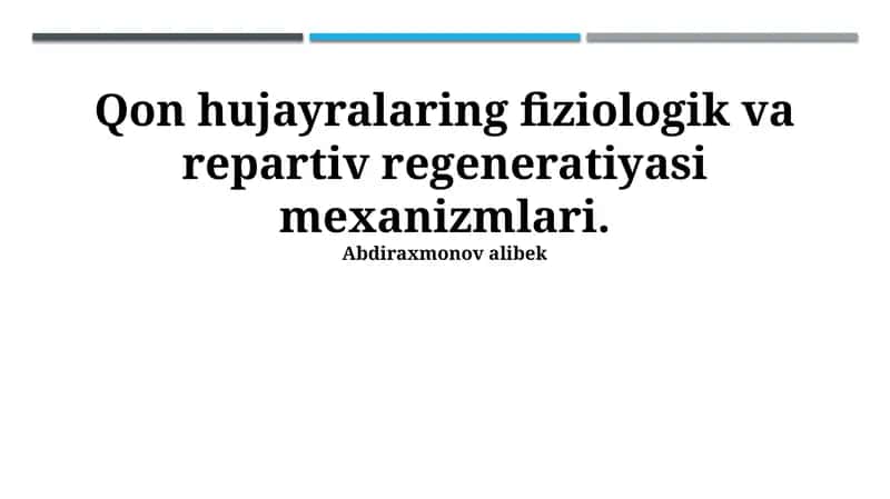 Suyak Hujayralarining Reparativ Regeneratsiyasi Mexanizmlari 1