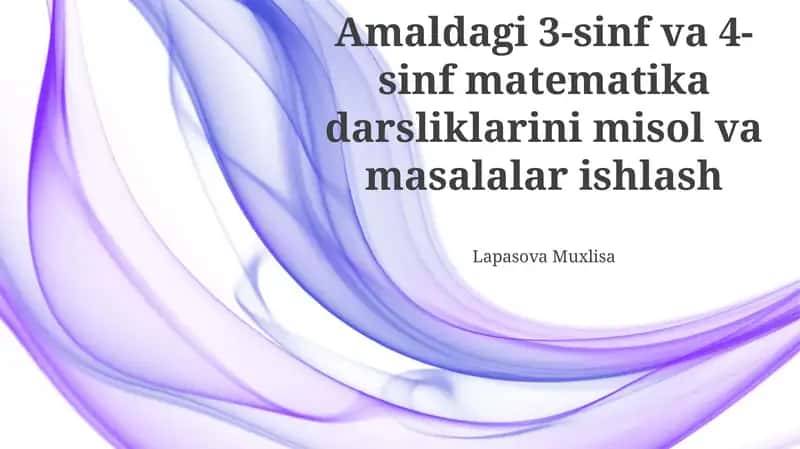 Matematika darsliklari 1