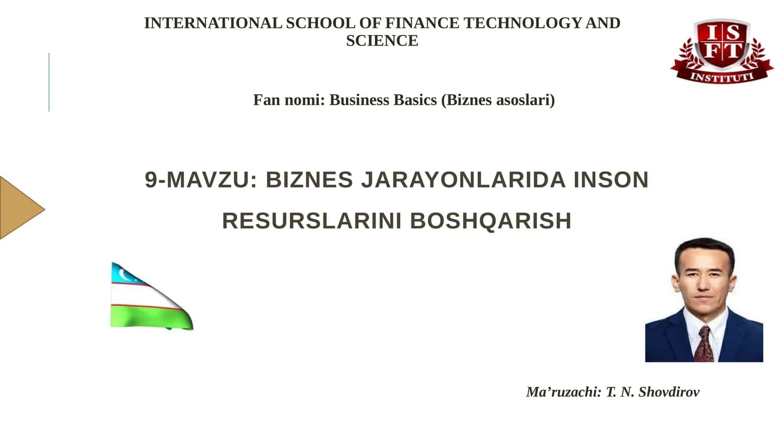 Biznes jarayonlarida inson resurslarini boshqarish 1