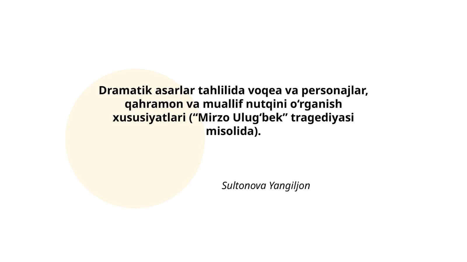 Tragediya janri va uning xususiyatlari 1