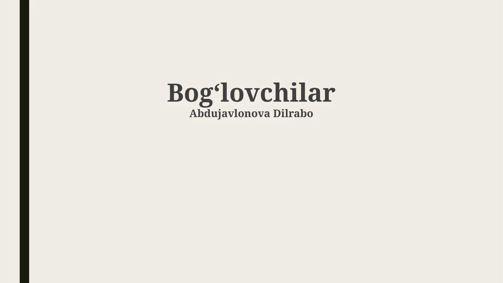 Bogʻlovchilar 1