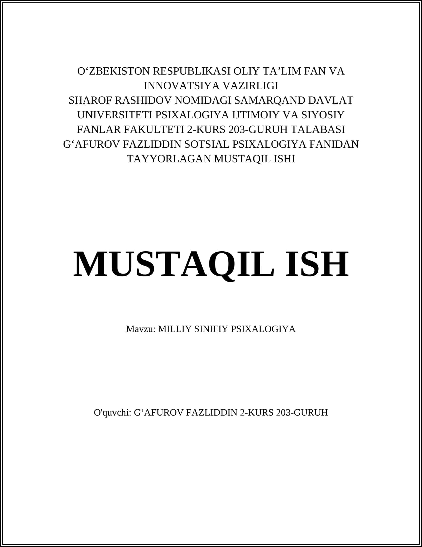 MILLIY SINIFIY PSIXALOGIYA 1