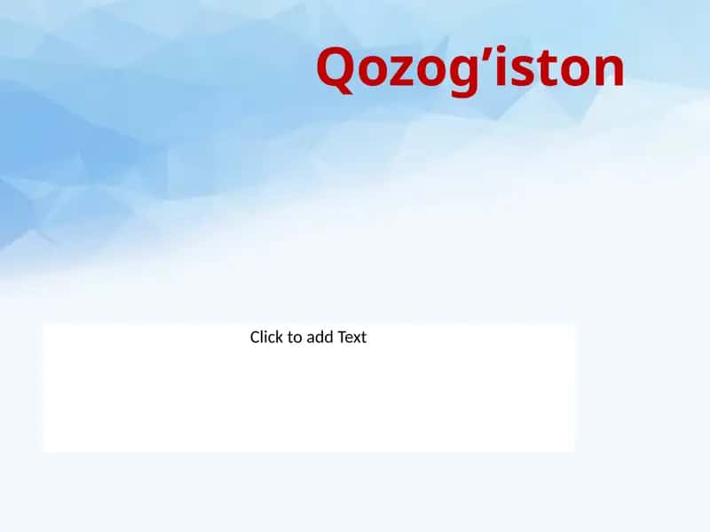 Qozog’iston 1